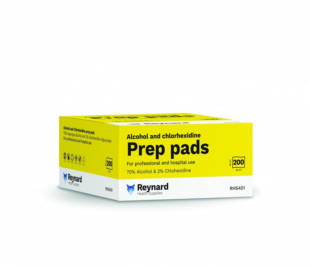 Reynard Chlorhex 2% Alcohol 70% Antiseptic Prep Wipes – Chlorhexidine &amp; Isopropyl Alcohol Skin Prep Wipes