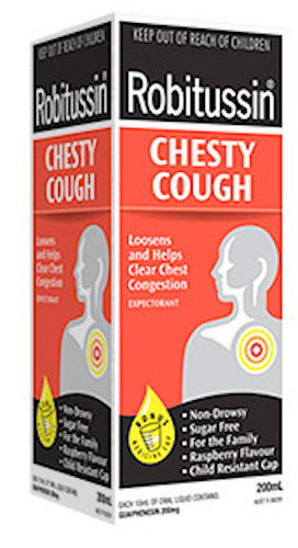 Robitussin Chesty Cough 200 ml-Pharmacy Medicine Quantity Restriction (1) Applies