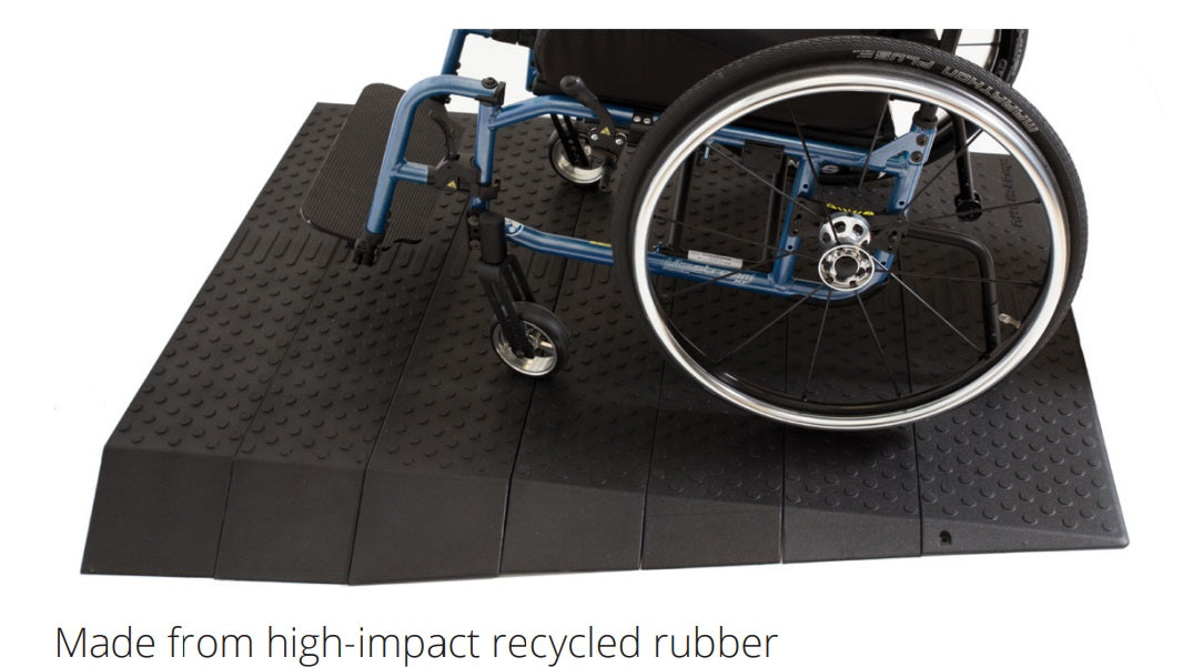 Pride Rubber Threshold Ramp hidden dovetail locking system,home accessibility solution Ramp,indoors or outdoors Ramp,issues,modular design Ramps,Pride Mobility Ramp,Pride Rubber Threshold Ramp,Ramp Rise,Rubber Threshold Ramp,Slip resistant Ramp,Threshold