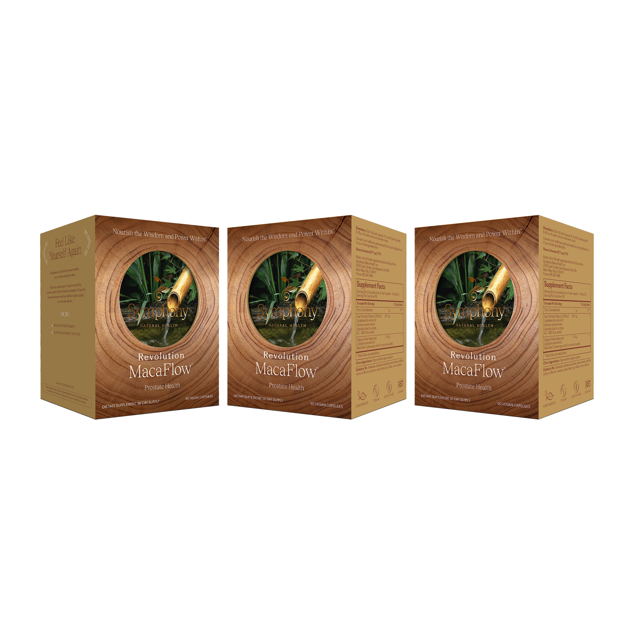 Revolution MacaFlow 3-pack box front view