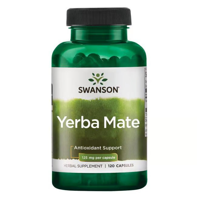 Swanson Yerba Mate 125mg 120 Caps blood lipid levels,blood sugar,Body natural immune,bone,boost energy production,cardiovascular health,Cellular Energy Production,Chlorophyll,cholesterol,cholesterol levels,detox,detox heavy metals,Detoxification,Detoxific