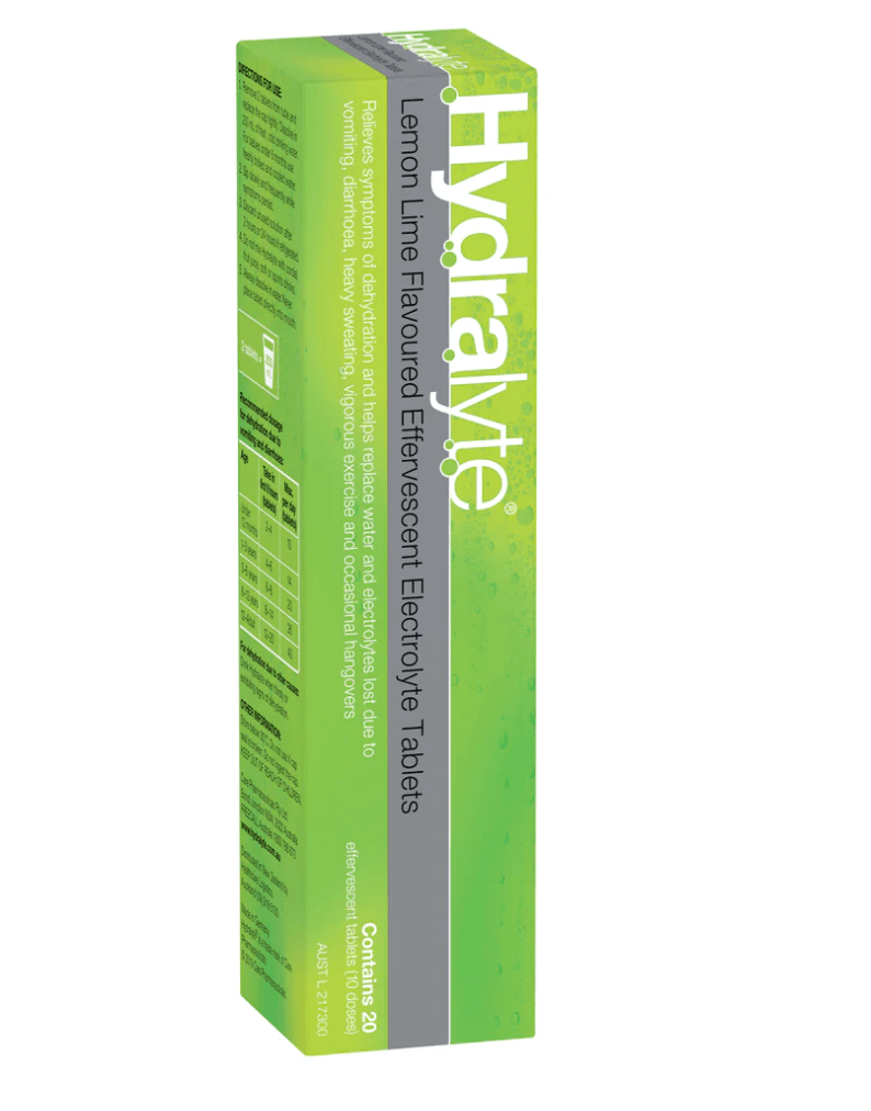 hydralyte effervescent tab Lemon lime 20 – Pakuranga Pharmacy