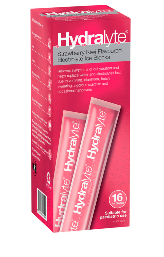 Hydralyte Strwaberry Flavoured Electrolyte Ice Blocks