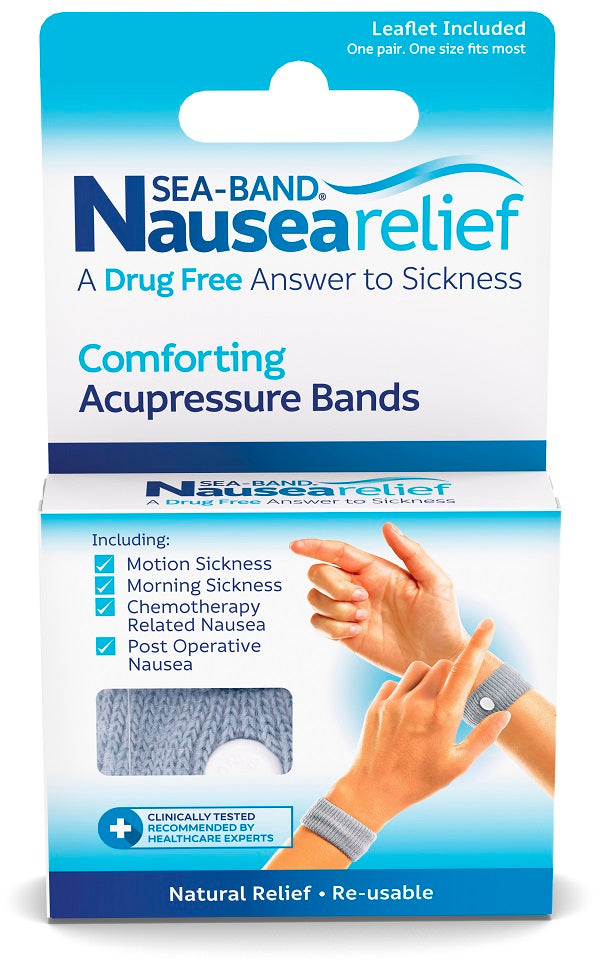 Sea-Band Nausea Relief ADULT Wrist Band - GREY