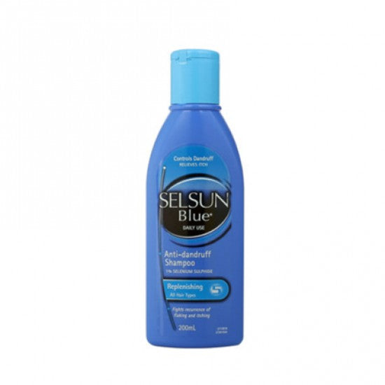 Selsun Blue Anti-Dandruff and Anti-Itching Shampoo 200ml Blue