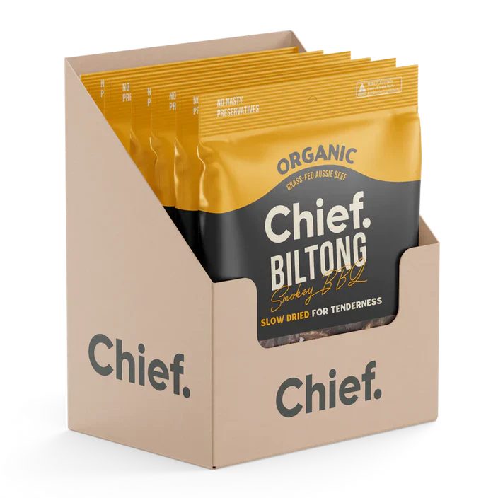 Chief Organic Grass-fed Biltong 90g (Min Order 6 Units)