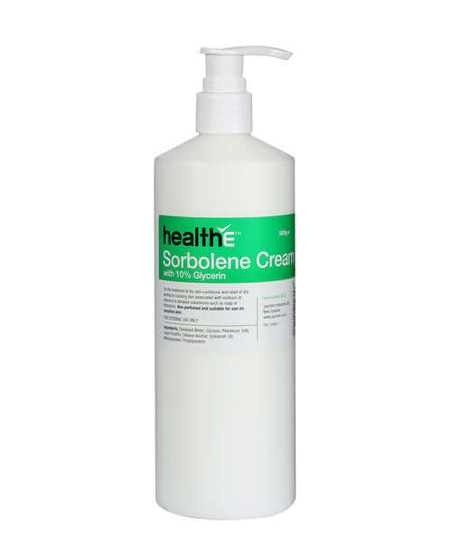 HealthE Sorbolene Cream with 10% Glycerin, 500ml (460g) pump bottle Aqueous Cream,Calamine Aqueous Cream,hair care,Hair health,HealthE Calamine Aqueous,HealthE Calamine Aqueous Cream,HealthE Sorbolene Cream,Sorbolene Cream