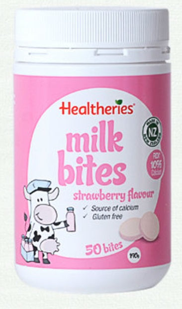 Healtheries Milk Bites (NZ Honey/Vanilla/Strawberry/Banana) 50 Bites