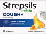 Strepsils Herbal Cough Lozenges Honey & Lemon 16 Pack
