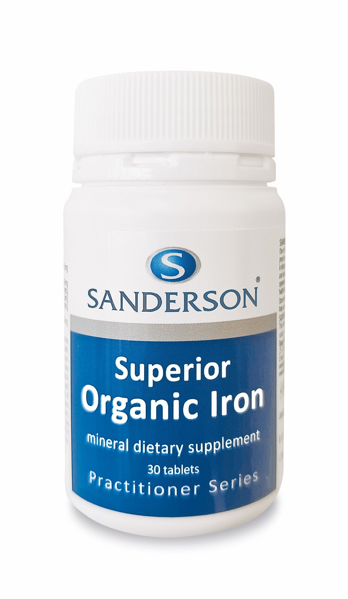 Sanderson Superior Organic Iron 30 Tablets