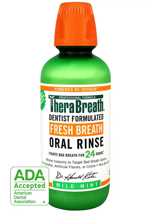 Therabreath Fresh Breath Oral Rinse (Mild Mint) Antigingivitis,Antiplaque Mouthrinse,Fights Gingivitis for 24 Hours,Fresh Breath Oral Rinse,Freshens Breath,Mouthrinse,oral,Oral Care,oral health,Oral Hygiene,oral hygiene support,Oral Rinse,Oral Spray,propo