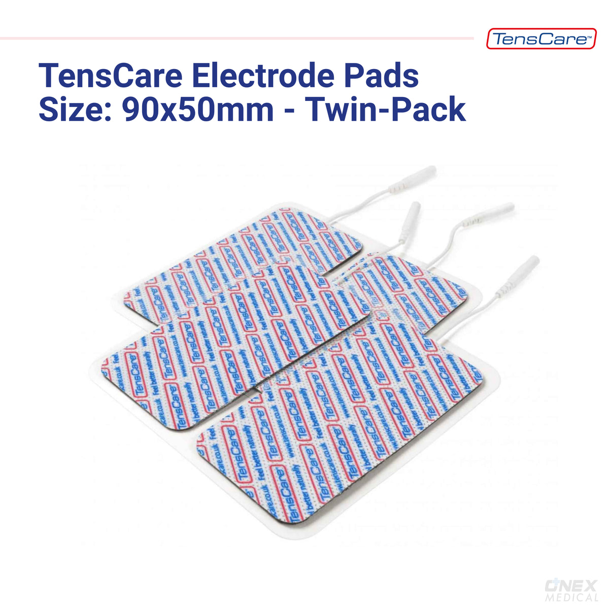 TensCare Electrode Pads 90x50mm Twin-Pack