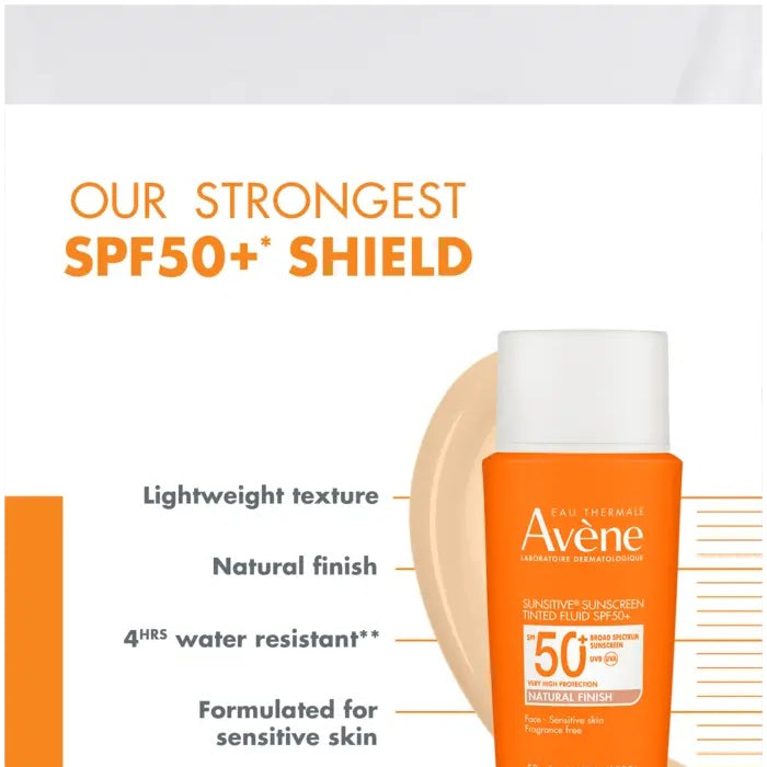 Avène Sunsitive Sunscreen Tinted Fluid SPF 50+ 50ml