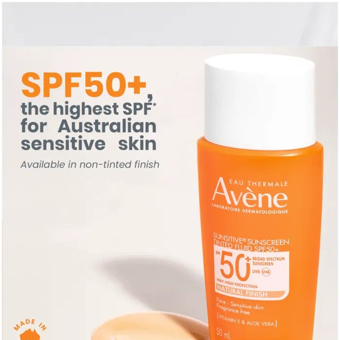 Avène Sunsitive Sunscreen Tinted Fluid SPF 50+ 50ml