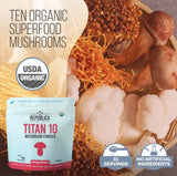 Titan 10 Mushroom Blend Powder 85 Servings coffee,Multi vitamins,multivitamins,Mushroom Coffee,Rich in vitamins and minerals,vitamins,Vitamins & Supplements,vitamins and minerals,Vitamins and Supplements,vitamins minerals