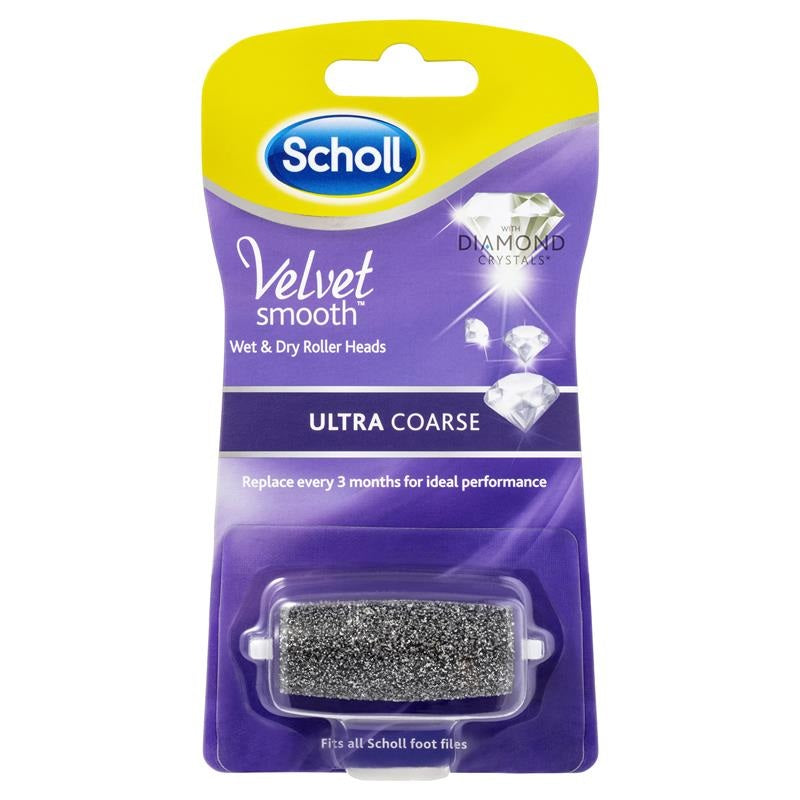Scholl Velvet Smooth Roller Heads Ultra Coarse Wet & Dry Replacement optimized,Roller Heads Replacement,Scholl Velvet Smooth,Ultra Coarse Roller,Wet & Dry Foot Care