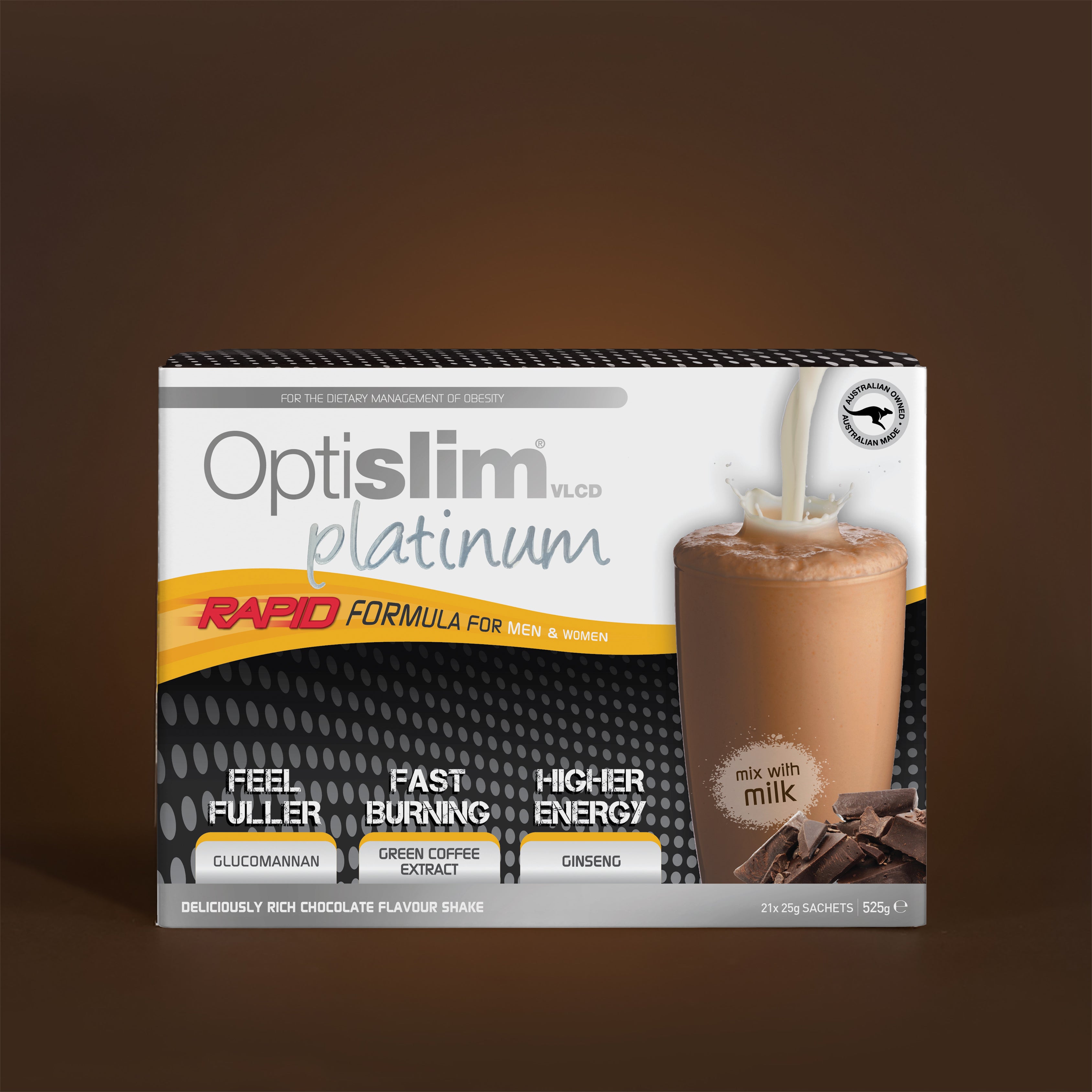 Optislim VLCD Platinum Shake Chocolate 21x25g