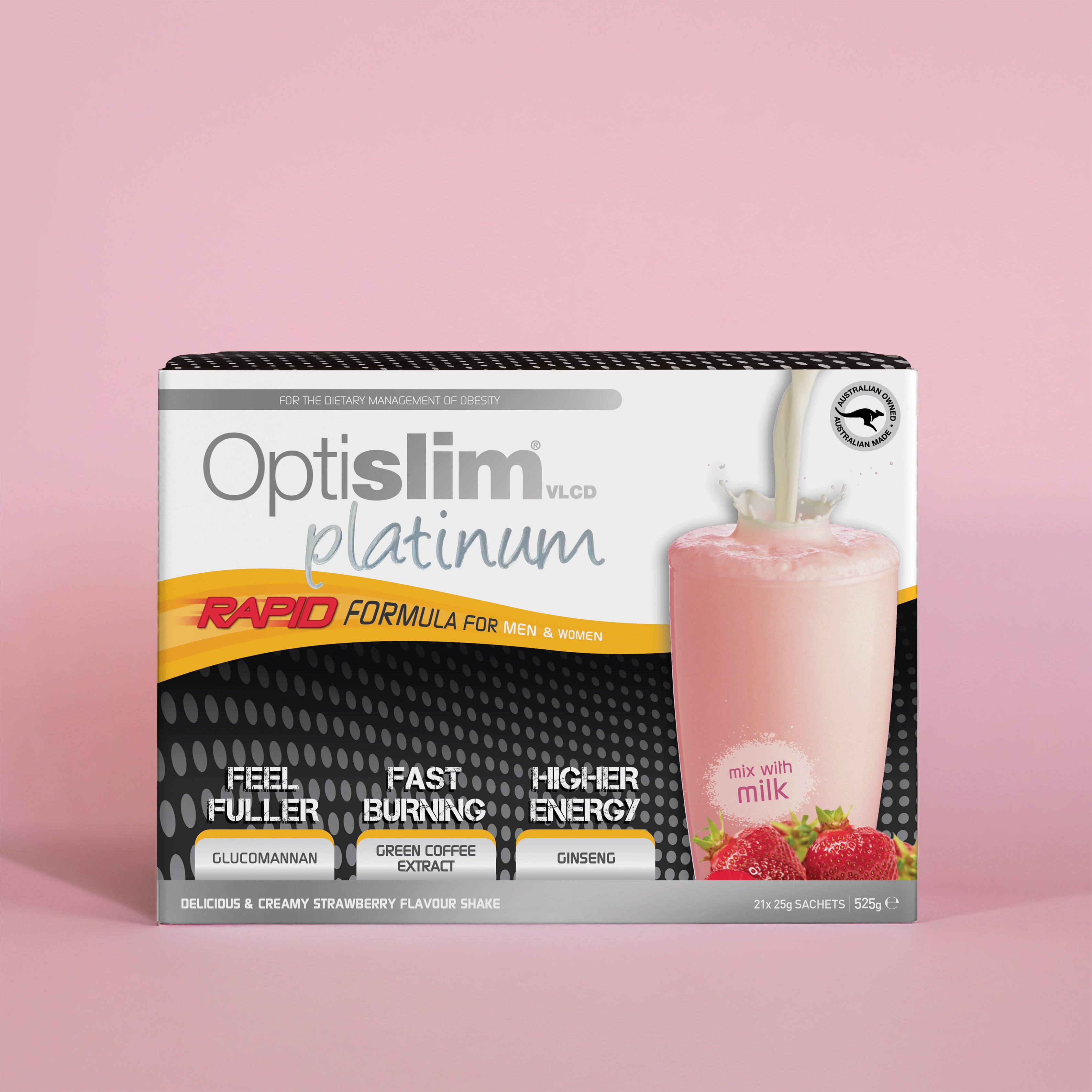 Optislim VLCD Platinum Shake Strawberry 21x25g