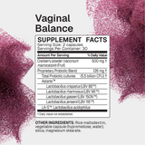 Microbiome Labs Vaginal Balance 60 Capsules supplement facts