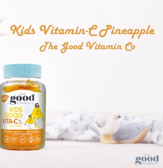 THE GOOD VITAMIN Children's Vitamin C Gummies Enhance Immune System Tropical Pineapple Flavor 90 Tablets