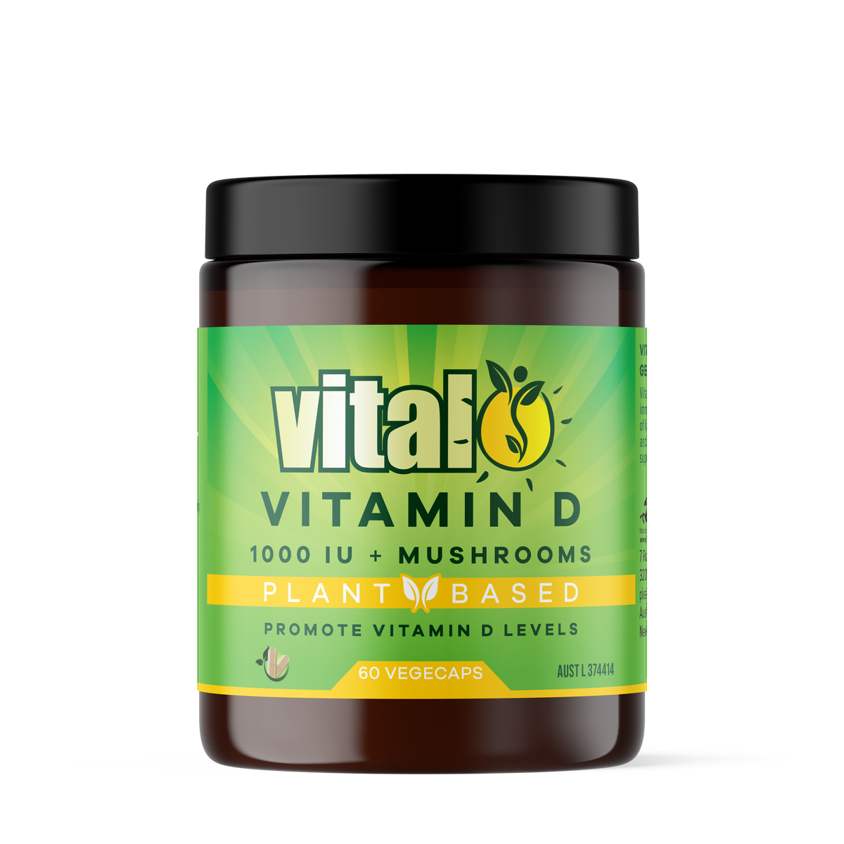 Vital Plant Based Vitamin D Supplement 60 Vegecaps