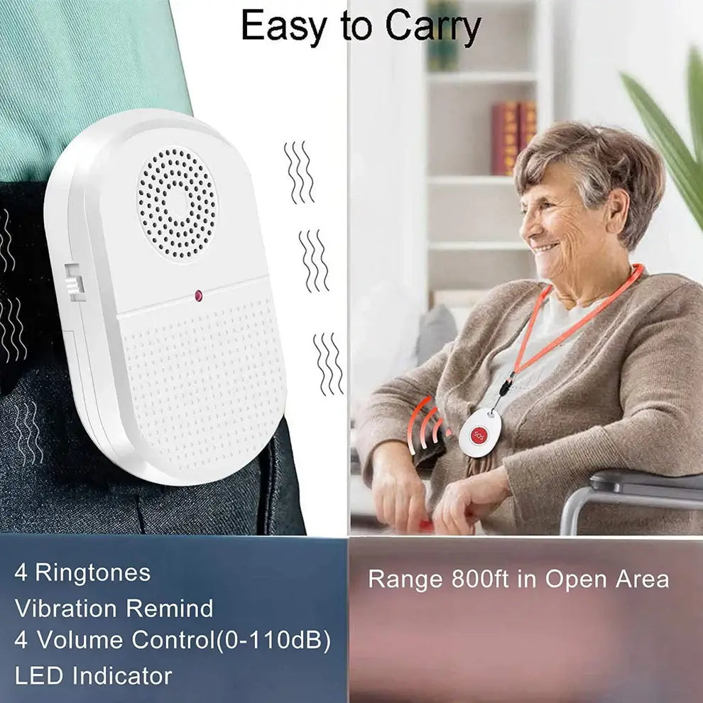 Wireless Caregiver Pager x 2 Call button Pendants Big Button Phones,Care Home Phones with Big Button,Caregiver Pager,Corded Phones,Easyfone,Easyfone 4G Picture Button Cell Phone,Elderly Cell Phone,Elderly Telephony,Emergency Alarm,Pager,Phones,Picture But