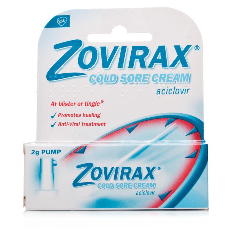 Zovirax (Aciclovir 5%) Cold Sore Cream 2g Pump