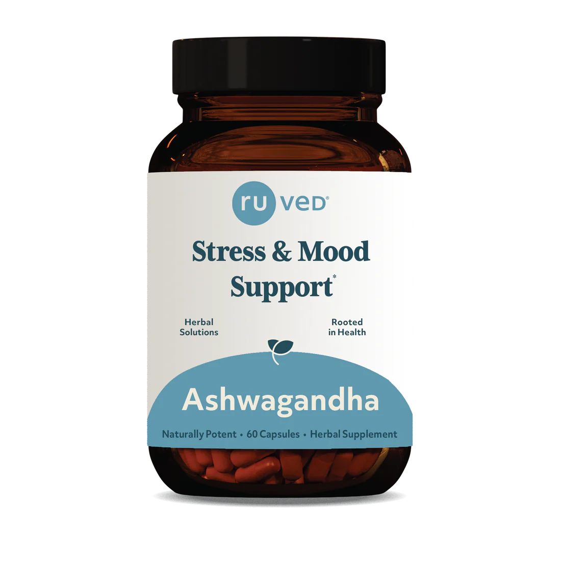 RU Ved Ashwagandha Stress and Cognitive Support 60 Veg Capsules - DominionRoadPharmacy