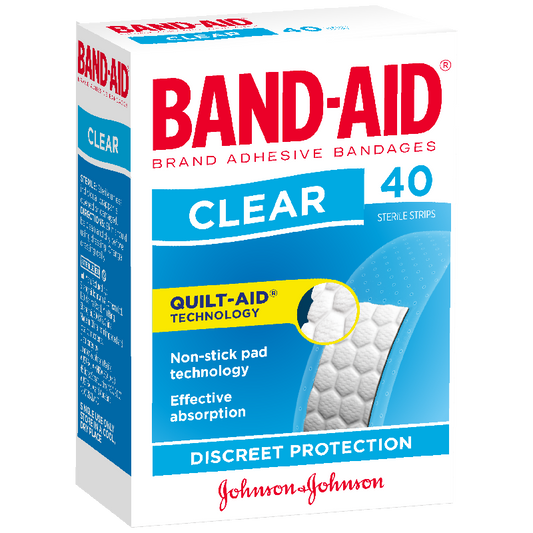 Band-Aid Clear Adhesive Strips 40 - DominionRoadPharmacy