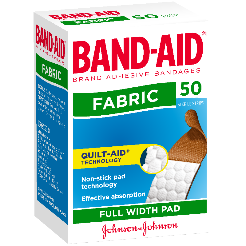 Band-Aid Fabric Plasters 50 - DominionRoadPharmacy