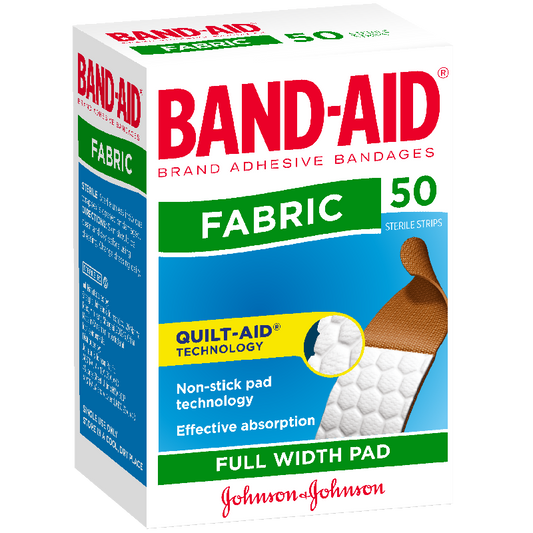 Band-Aid Fabric Plasters 50 - DominionRoadPharmacy