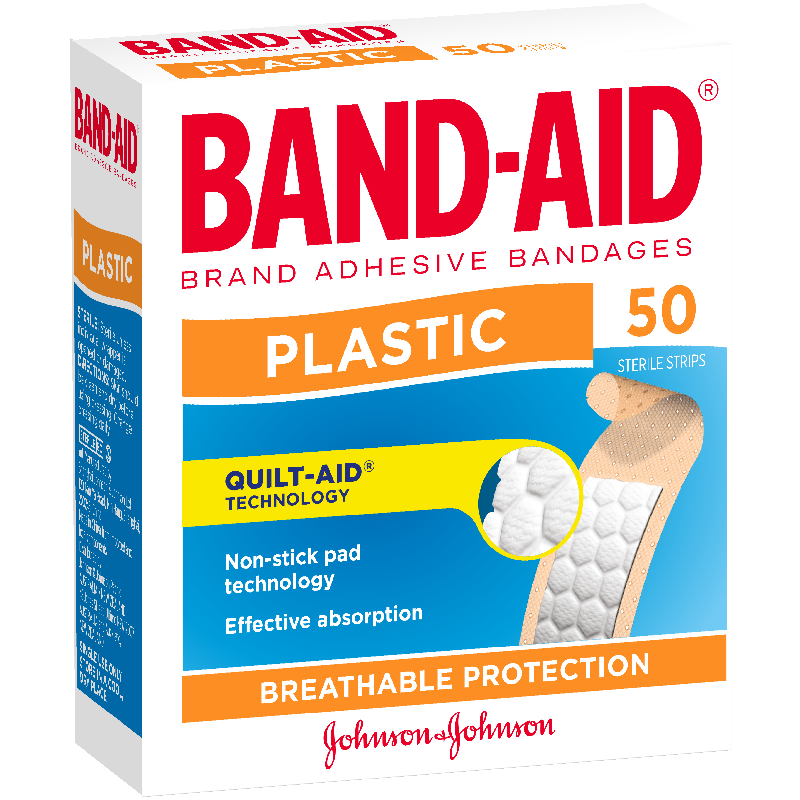 Band-Aid Plastic Adhesive Strips 50