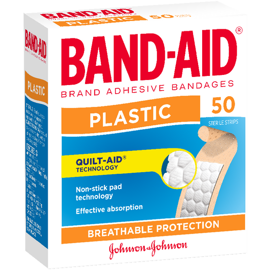 Band-Aid Plastic Adhesive Strips 50 - DominionRoadPharmacy