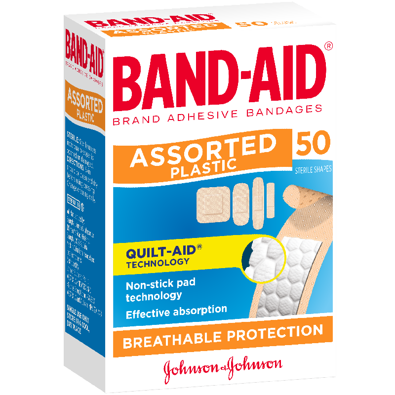 Band-Aid Assorted Shapes 50 - DominionRoadPharmacy