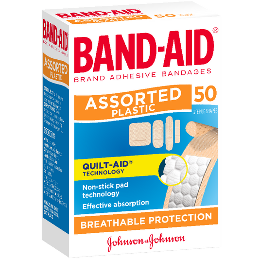 Band-Aid Assorted Shapes 50 - DominionRoadPharmacy