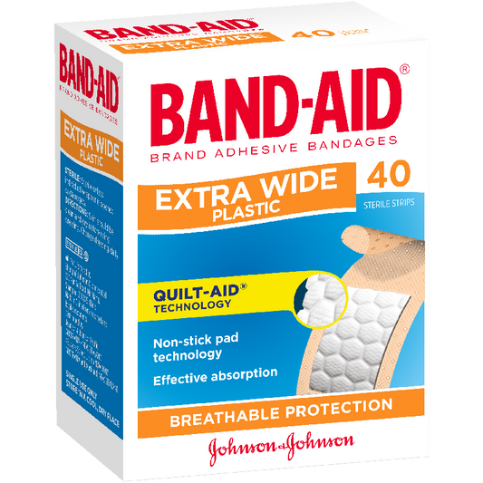 Band-Aid Adhesive Strips Extra Wide 40 - DominionRoadPharmacy