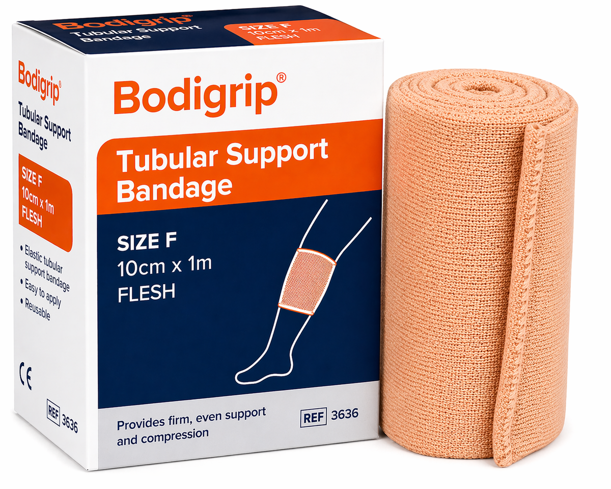Bodigrip Tubular Support Bandage F 10cm x 1m Flesh