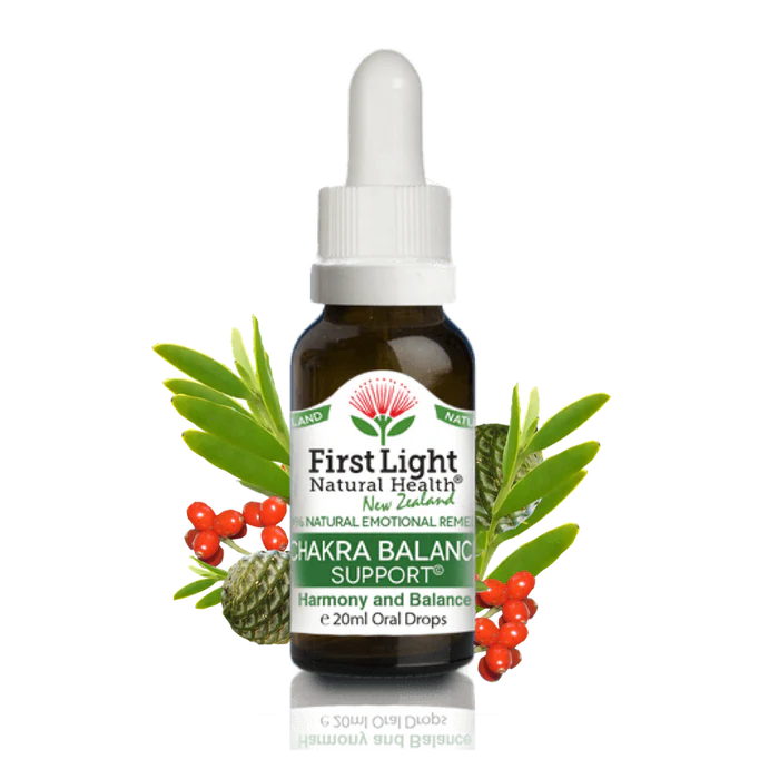 First Light Chakra Balance Support Flower Essence Oral Drops 20ml – Natural Inner Balance Remedy