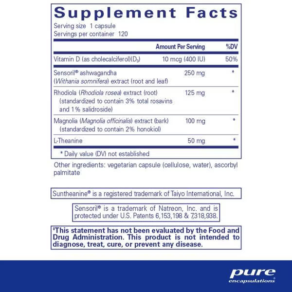 Pure Encapsulation Cortisol Calm 120 Cap 5htp,Cortisol,Cortisol Calm,deep sleep,Difficulty falling asleep,enhanced serotonin levels,fast asleep,google,healthy appetite,healthy cortisol,healthy cortisol response,healthy eating behavior,healthy sleep,issues