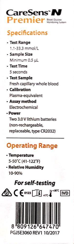 CareSens N Premier Blood Glucose Monitoring System - DominionRoadPharmacy