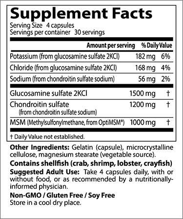 Doctor's Best Glucosamine Chondroitin MSM with OptiMSM 120 Capsules - DominionRoadPharmacy