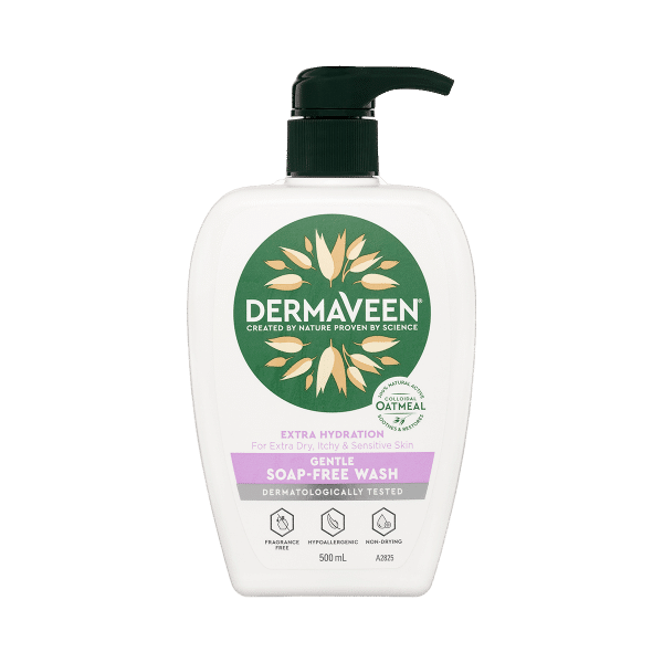 DermaVeen Extra Hydration Gentle Soap Free Wash 500ml