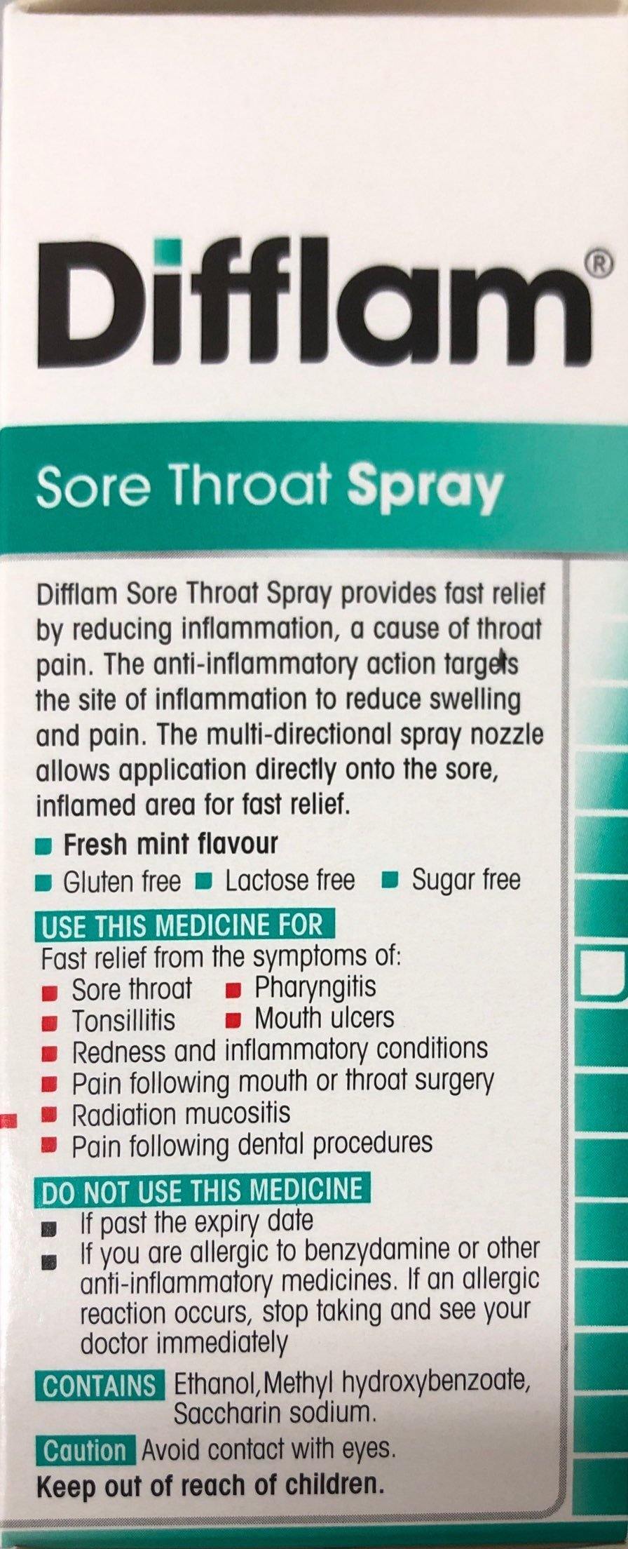 Difflam Sore throat Spray 30ml - DominionRoadPharmacy