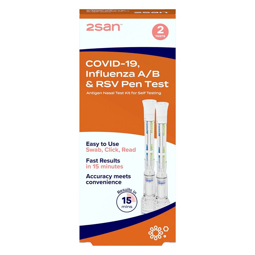 2San Covid-19 Influenza A/B & RSV Pen Test 2 Pack