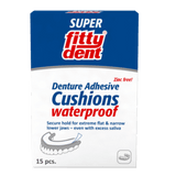 Fittydent Denture Adhesive Cushions 15 per Pack Adhesive Cushions,Cleans and whitens full dentures,Denture Adhesive Cushions,Denture Cleaners,Denture Cleansing,Denture Cleansing Tab,Denture Cushions,Denture Tabs,dentures shine,fittydent denture adhesive,F