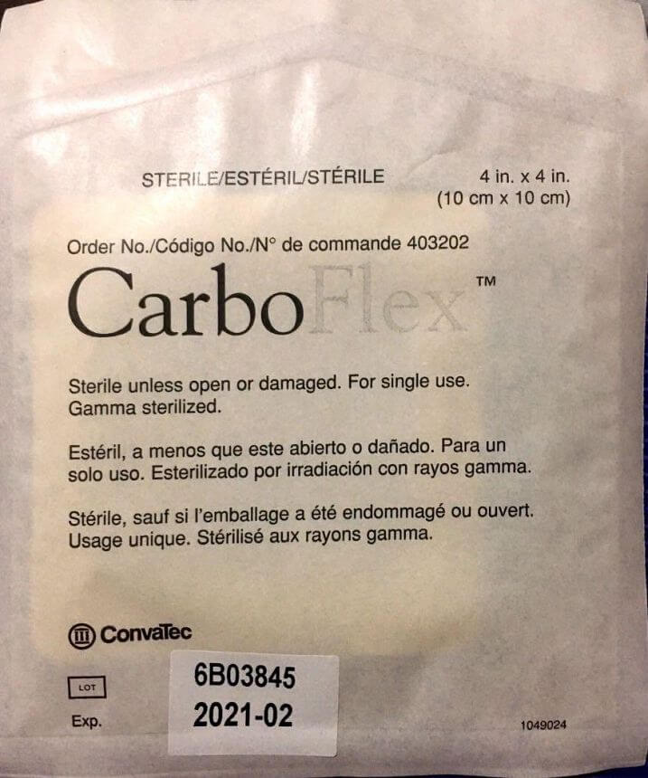 Carboflex dressing 10x10cm issues
