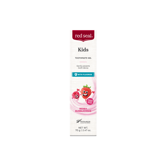 Red Seal Kids Toothpaste with fluoride [Berry Bubble Flavor] 70g Ecostore Toothpaste,Fluoride,gentle toothpaste,Kids Oral Care,Kids Toothpaste,Red Seal,Red Seal Kids,Red Seal Kids Toothpaste,Red Seal Kids Toothpaste with fluoride,teeth,Teeth & Muscles,tee
