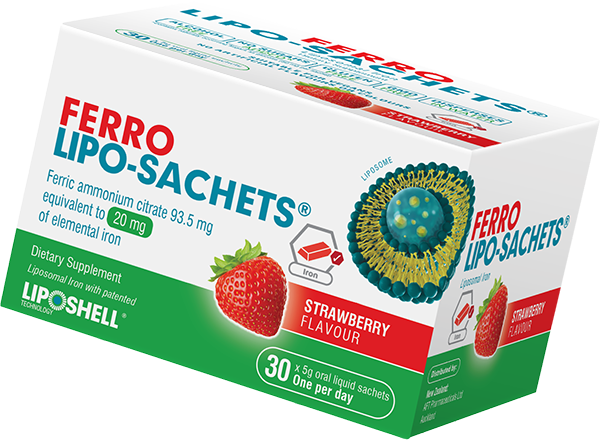 Ferro Lipo-Sachets strawberry flavour 30 Sachet - DominionRoadPharmacy