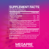 Microbiome Labs MegaPre 180 Capsules supplement facts