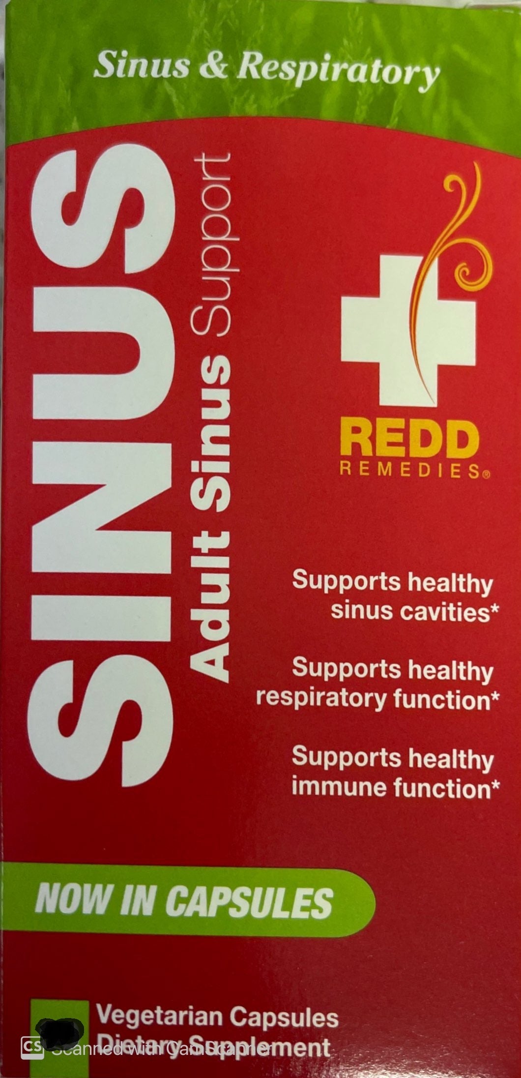 Redd Remedies Adult Sinus Support 72 Capsules